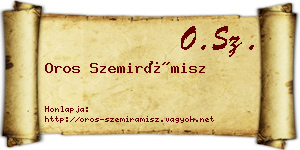 Oros Szemirámisz névjegykártya